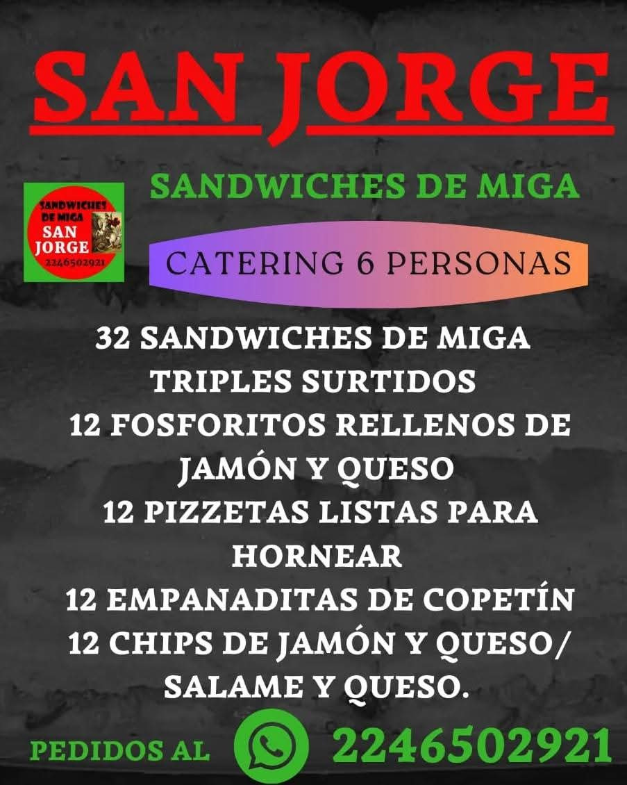 San Jorge - Sandwiches de miga - Casas de comidas en Mar del Tuyu | La Plata